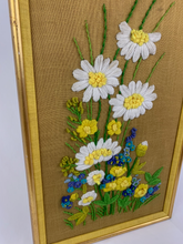 Load image into Gallery viewer, Floral Crewel Embroidery Wall Hanging- 1970's
