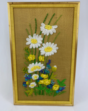 Load image into Gallery viewer, Floral Crewel Embroidery Wall Hanging- 1970's