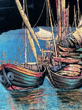 Load image into Gallery viewer, Velvet Painting of Ships on the Water