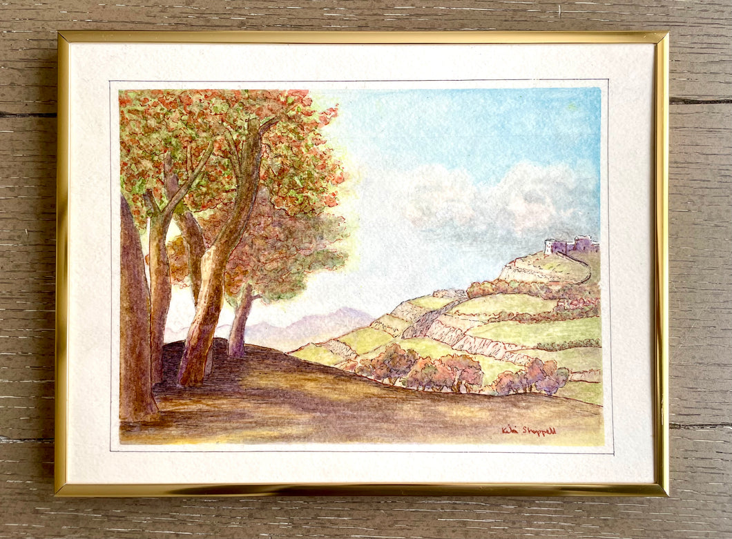 Original Landscape Sketch/Painting by Kiki Shappell