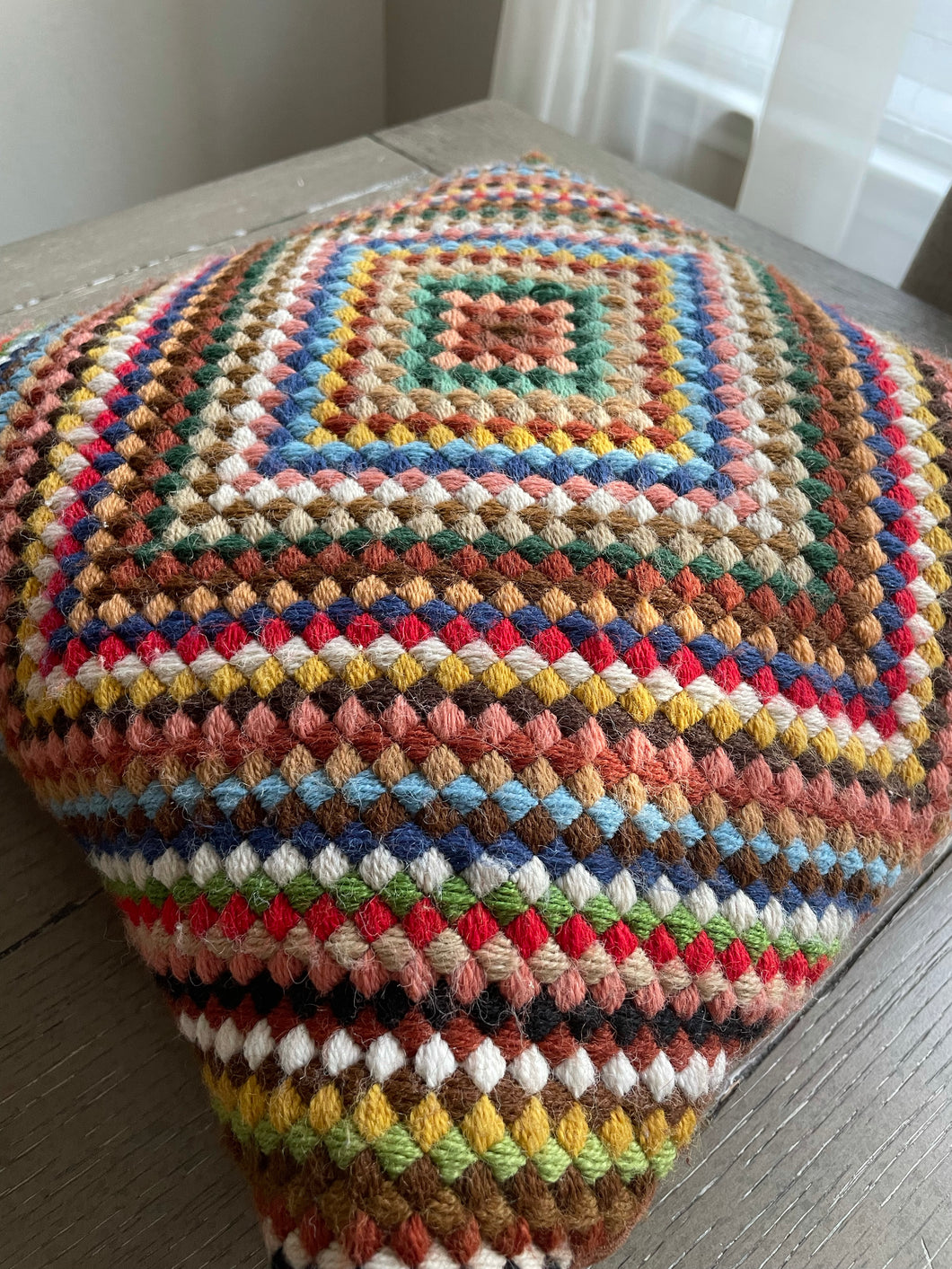 Multi-Colored/ Brown Corduroy Pillow