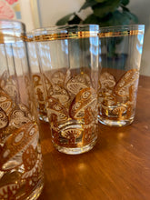 Load image into Gallery viewer, Gold Mushroom Highball Glasses by Culver
