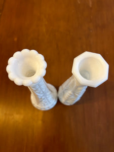 Milk Glass Vase Set