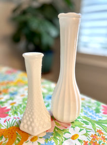 Milk Glass Vase Set