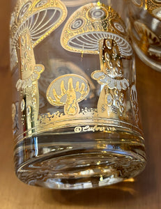 Gold Mushroom Highball Glasses by Culver