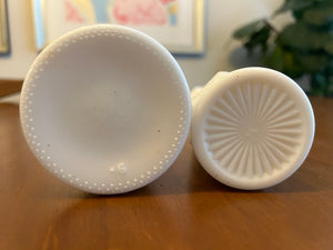 Milk Glass Vase Set