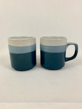 Load image into Gallery viewer, Blue Ombré Ceramic Mug Set
