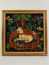 Load image into Gallery viewer, 1970&#39;s Framed Unicorn Needlepoint

