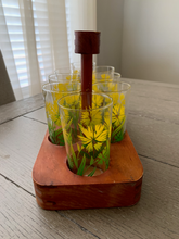 Load image into Gallery viewer, Floral Tumblers with Wooden Carrier
