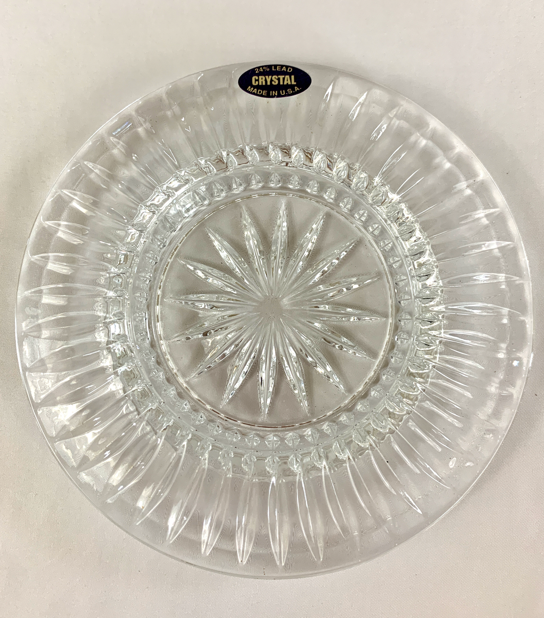 Lead Crystal Pillar Candle Holder
