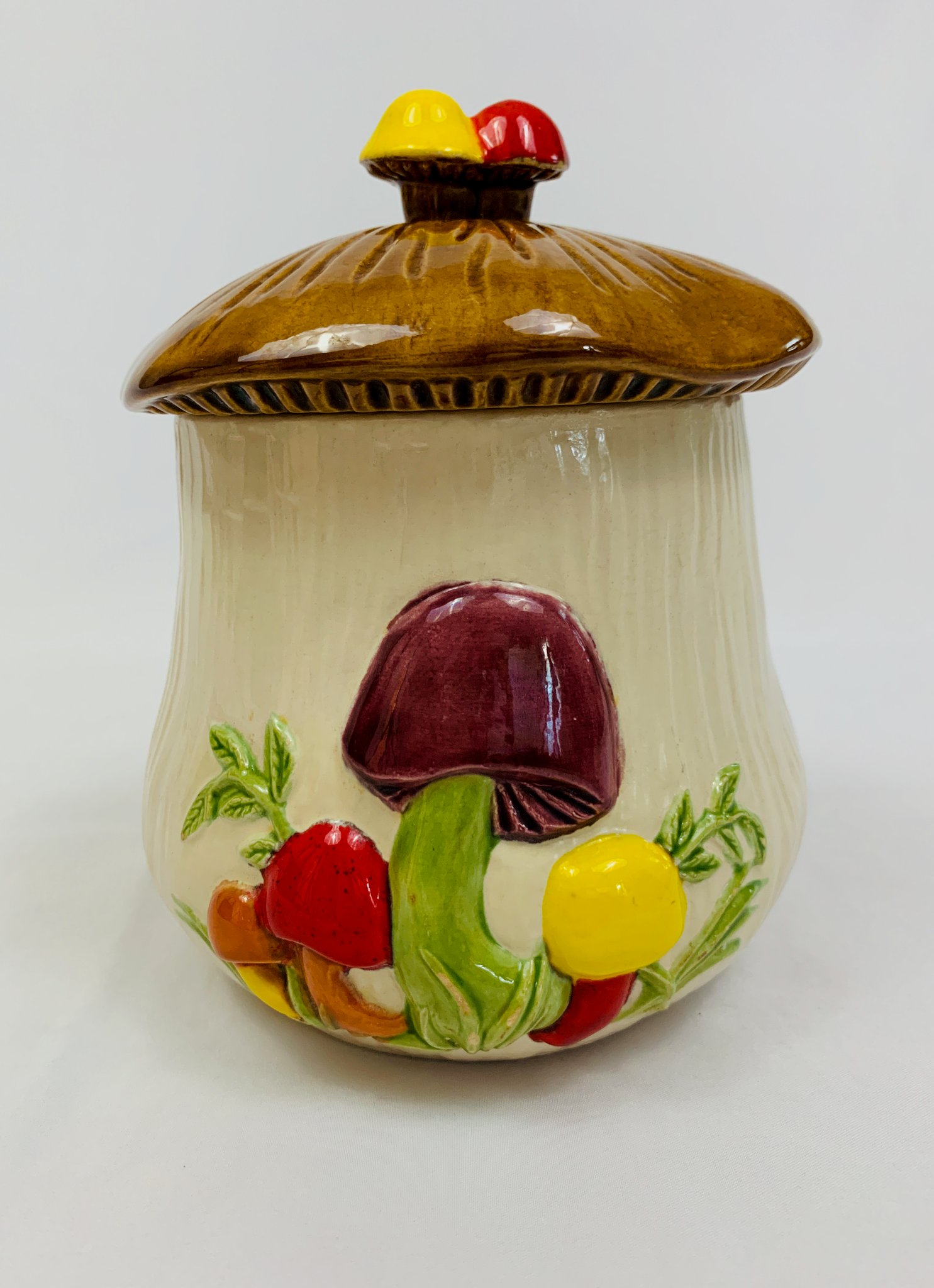Ceramic Retro 1970's Arnel Mushroom Cookie Jar Vintage Kitchen