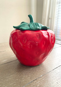 Medium Strawberry Cookie Jar by California Pottery