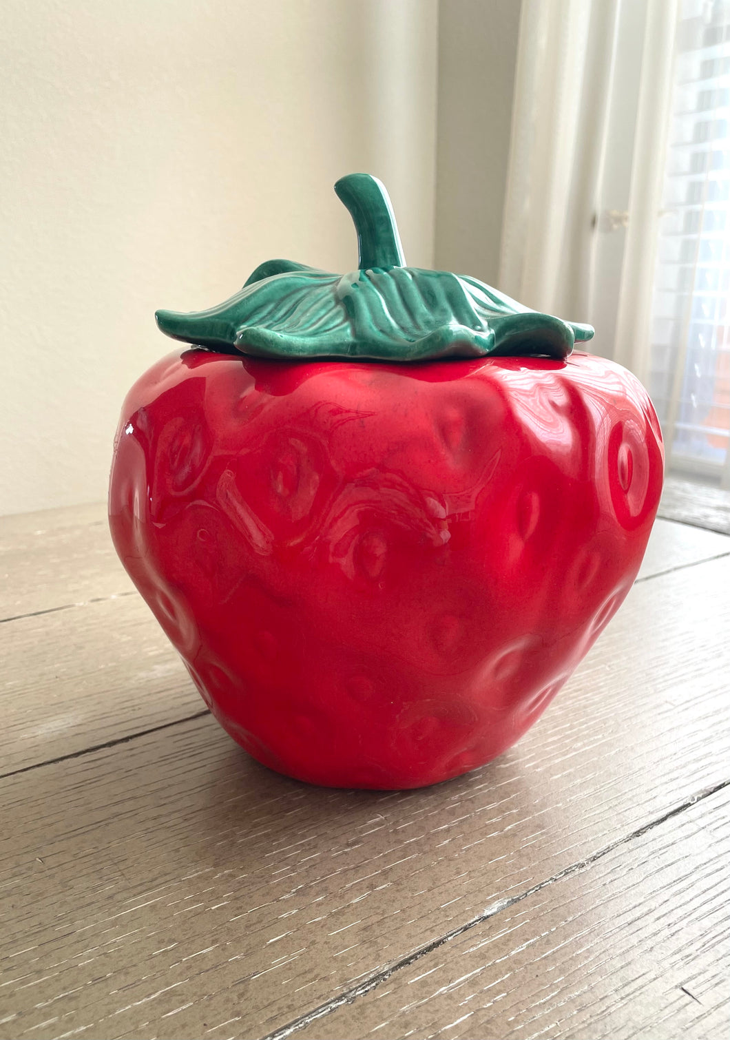 Medium Strawberry Cookie Jar by California Pottery