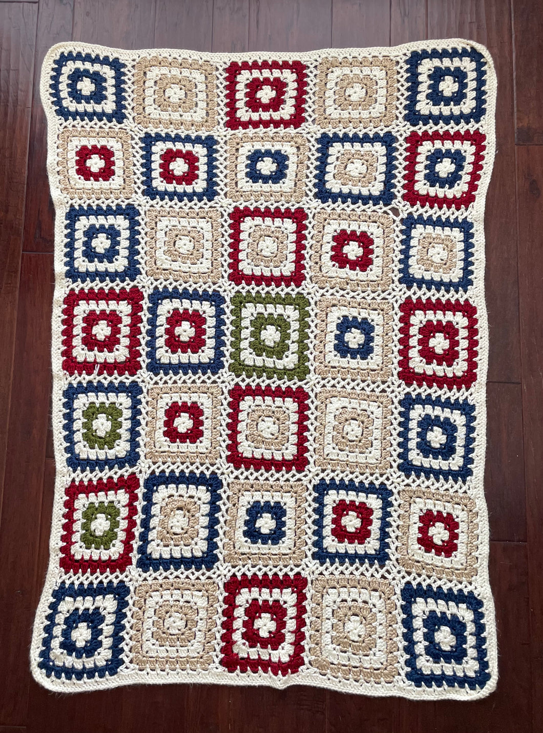 Handmade Granny Square Afghan/Throw
