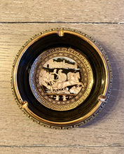 Load image into Gallery viewer, MCM Black &amp; Gold Greek Ashtray by Stakias P.
