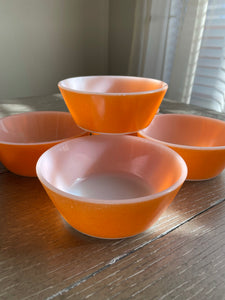 Orange Federal Glass Bowls