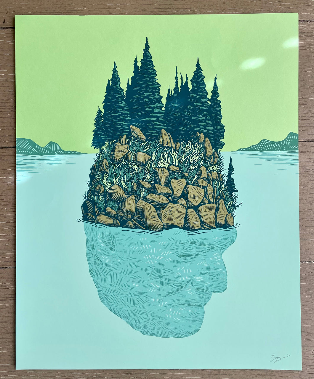 Biscuit Press 'I Dreamt I was an Island' Signed Print