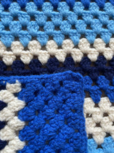 Load image into Gallery viewer, Hand Crocheted Blue Striped Afghan
