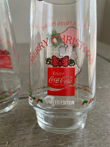 Vintage Coca-Cola Holly Hobbie Holiday Glasses