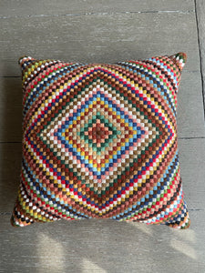Multi-Colored/ Brown Corduroy Pillow
