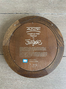Christmas Wall Plaque, ‘Rejoice’ by Anri Company, 1980
