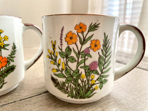 Hand-Painted Wildflower Mugs