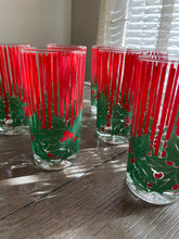 Load image into Gallery viewer, Christmas Holly Highball Glasses
