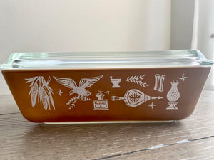 Vintage Pyrex 'American Heritage' 1 1/2 Qt. Refrigerator Dish with Lid