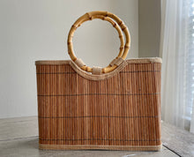 Load image into Gallery viewer, Handmade Vintage Bamboo Purse
