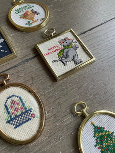 Vintage Cross Stitch Ornaments