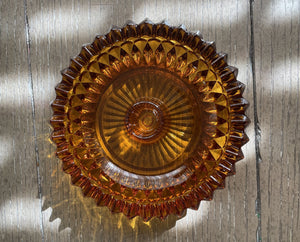 Amber Candle Holder Dish