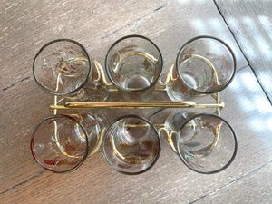 Vintage Botanical Tumblers with Caddy