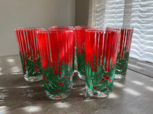 Load image into Gallery viewer, Christmas Holly Highball Glasses
