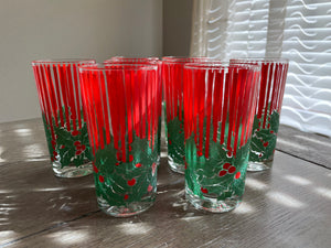 Christmas Holly Highball Glasses