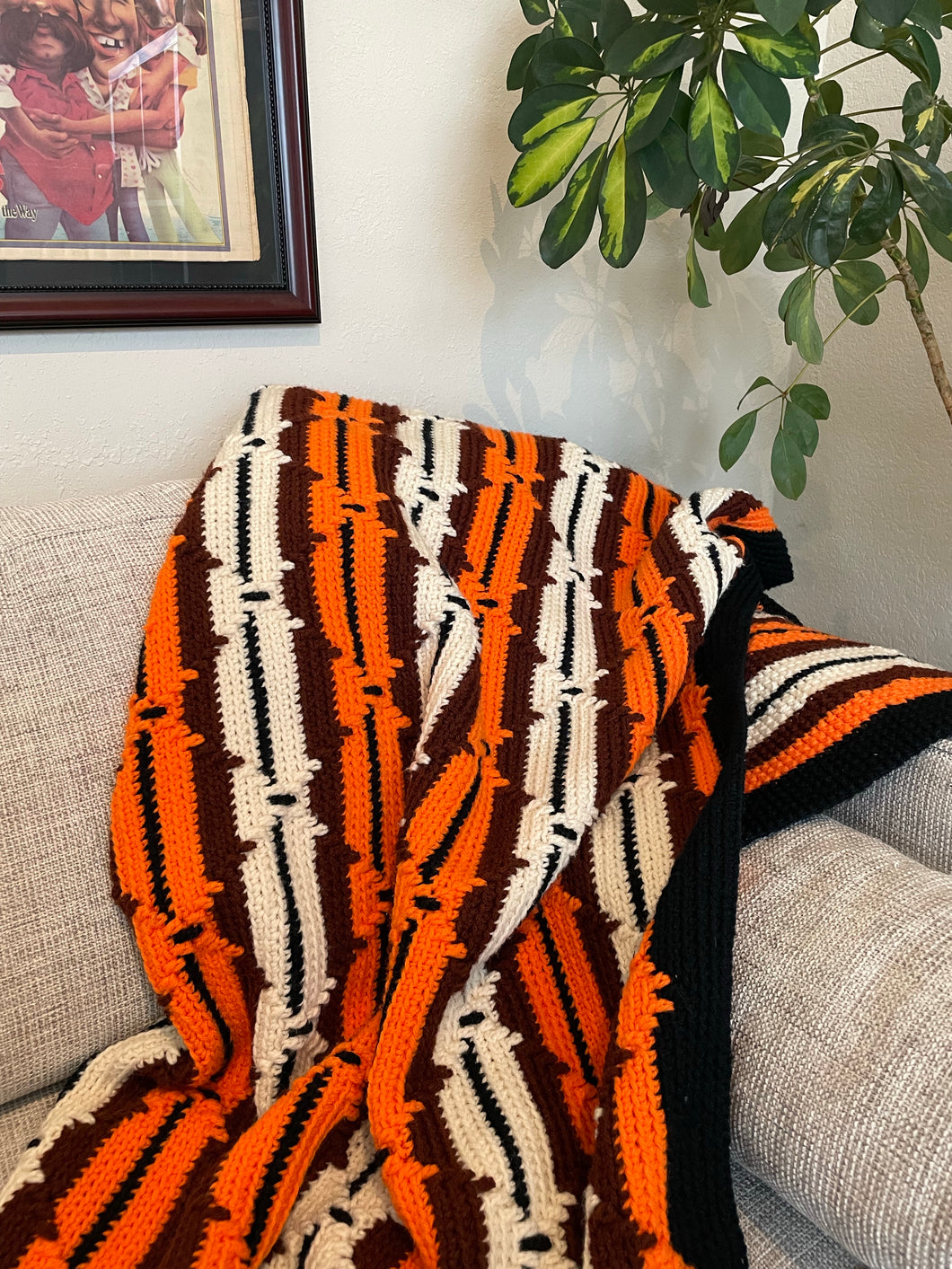 Handmade 1970's Afghan/Throw