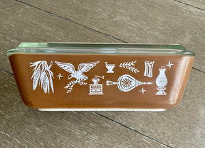 Vintage Pyrex 'American Heritage' 1 1/2 Qt. Refrigerator Dish with Lid