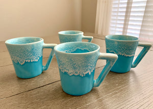 MCM Winart Pottery Mugs with Cream & Sugar Set