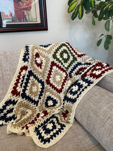 Handmade Granny Square Afghan/Throw