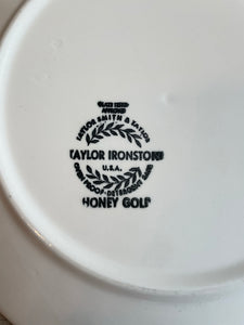 Taylor Ironstone Dinner Plates-Honey Gold 10”