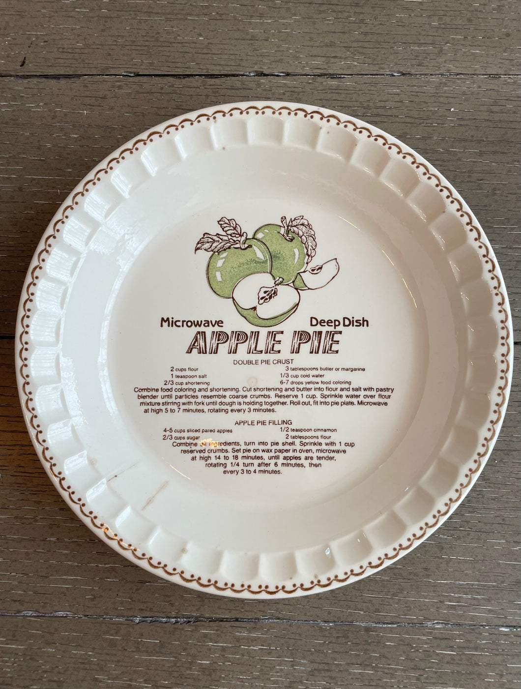 Apple Pie Recipe Dish by Country Harvest RockinRelics