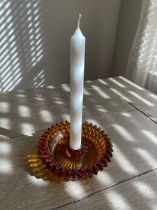 Amber Candle Holder Dish