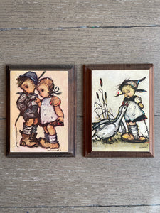 Vintage Hummel Wall Plaque Set