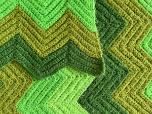 Green Chevron Afghan