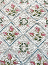 Load image into Gallery viewer, Embroidered Roses Twin Quilt
