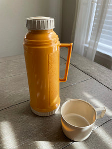 Vintage Mustard Yellow Thermos Pint