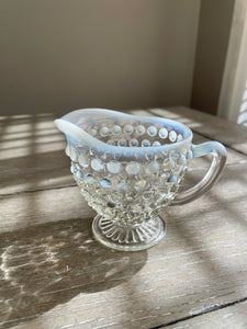 Moonstone Hobnail Cream & Sugar Set