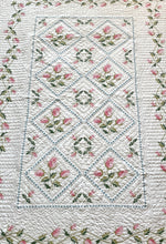 Load image into Gallery viewer, Embroidered Roses Twin Quilt
