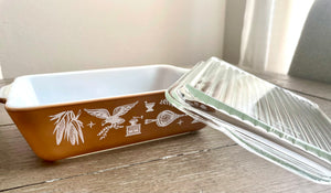 Vintage Pyrex 'American Heritage' 1 1/2 Qt. Refrigerator Dish with Lid