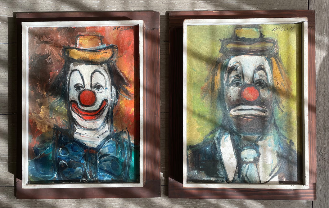 Original Clown Paintings Set