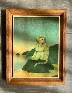 Framed Cat Tile/ Spoon Rest